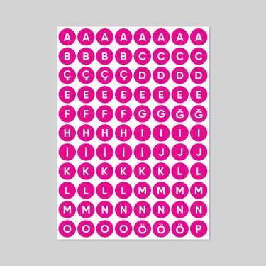 Pembe Alfabe Magnet 2