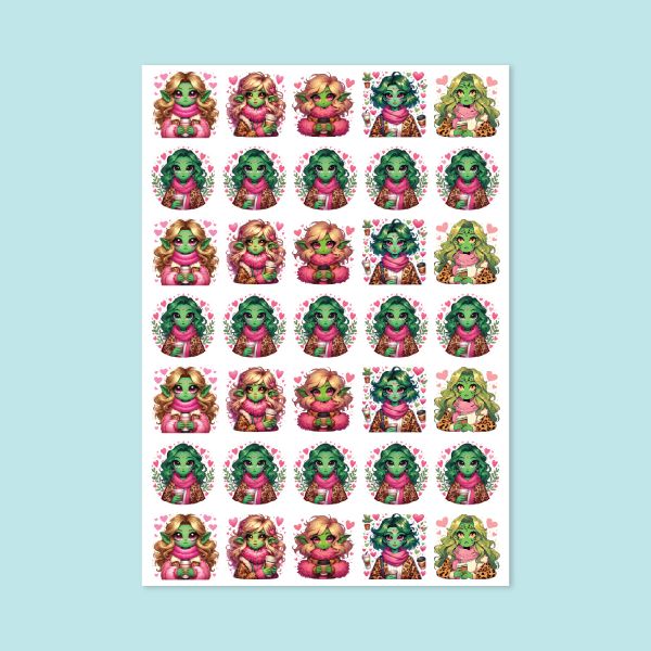 301- Yoda Kadınlar Sticker Sayfası