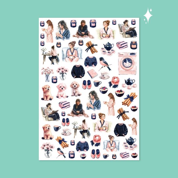 364- Lifestyle Pırıltılı Sticker Sayfası