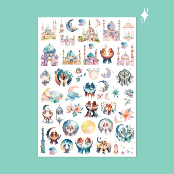 369- Huşu Pırıltılı Sticker Sayfası