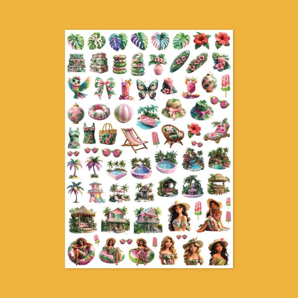 412- Hawaii Tatili Sticker Sayfası