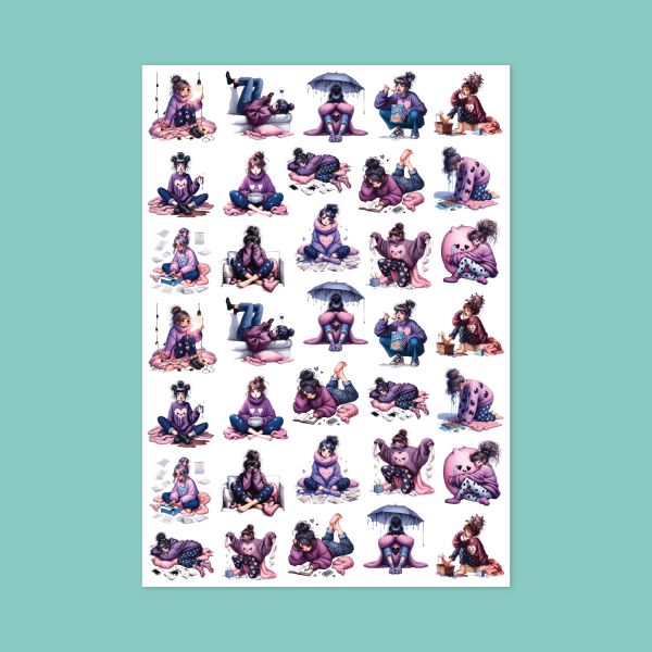 432- Chill Şeffaf Sticker Sayfası