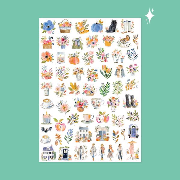 498- Lastik Çizme Pırıltılı Sticker...