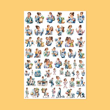 506- Mom Life Sticker Sayfası