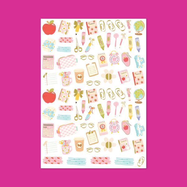 548 - Plan Modu Varaklı Sticker Sayfası