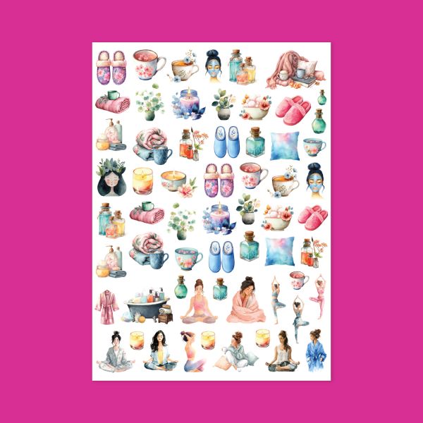 554 - Menekşe Çayı Sticker Sayfası